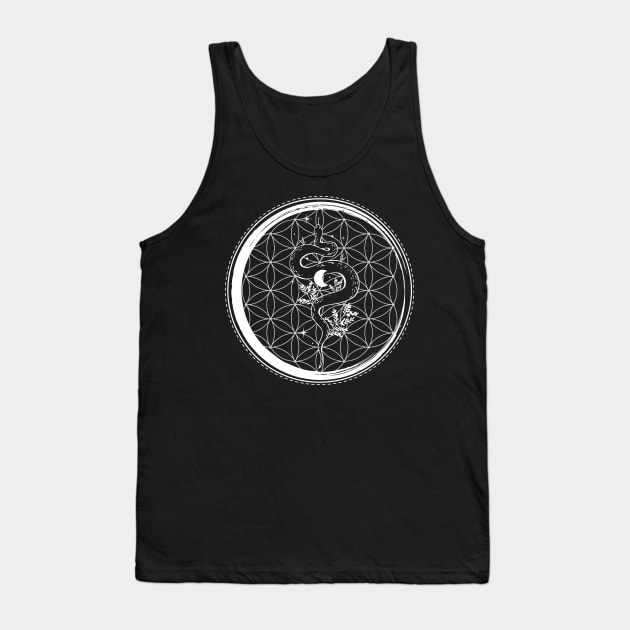 The Snake in The Flower of Life Tank Top by The Dream Team